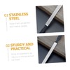 Baluue 2pcs Stainless Steel Nail Files Metal Manicure Tools for