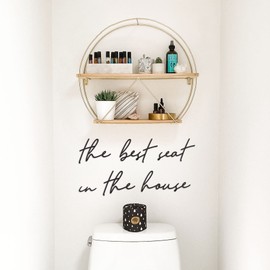 Vivegate The Best Seat In The House Bathroom Metal Wall Decor - 16"X16" Black Modern Please Seat Yourself Metal bathroom sign For Hanging Home Please Seat Yourself Wall Décor (BESTSEAT)