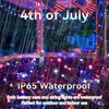 100LED Red White and Blue Lights for 4th of July