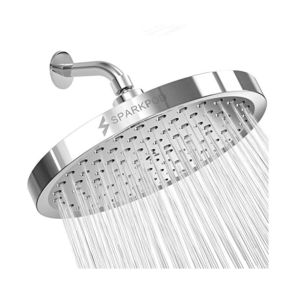 SparkPod Fixed Shower Head - High Pressure Rain - Luxury