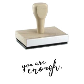 Infusion You are Enough Rubber Stamp, 1 X 2'' Wood Stamp