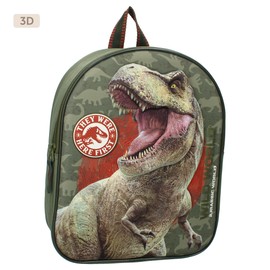 Vadobag JURASSIC WILD Dinosaur T-REX 3D - Backpack for Children | School | Kindergarten - Colour Green - Dimensions 32 x 26 x 11 cm, green, One Size