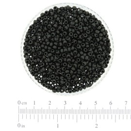 Miyuki Round Seed Bead Size 8/0 22g Matte Black