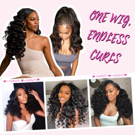 BGM GIRL Kinky Straight 3 in 1 Half Wig Human Hair Glueless Wear and Go No Lace Flip Over Wig With Adjustable Drawstring 180 Density Natural Look Wig For Women 18 Inch