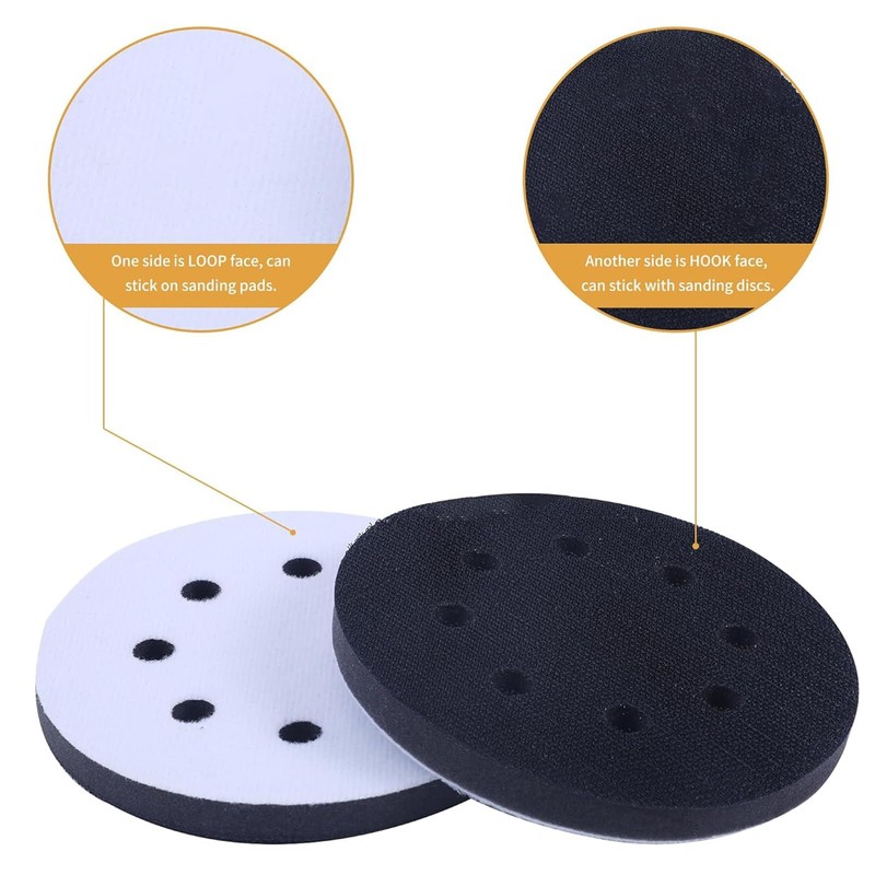 5 Inch 8 Holes Hook and Loop Soft Sponge Cushion