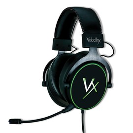 VELOCILINX Areios 7.1 Surround Sound Console and PC Gaming Headset, Black