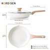 Kordisen Nonstick Ceramic Frying Pan with Lid, 11 Inch Ceramic