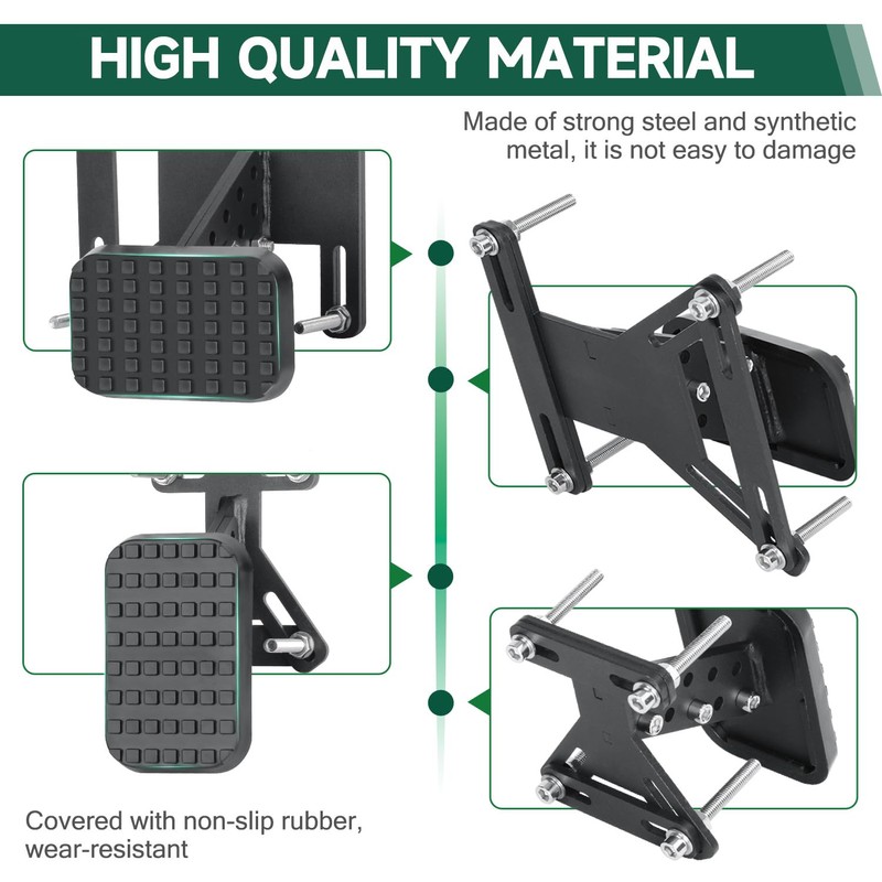 HUGEBO Gas and Brake Pedal Extenders,Universal Anti Slip Accelerator Pedal