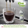 Gencywe Double Walled Espresso Cups Set of 4 (50% Thicker),