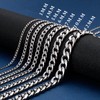 Fahonie Cuban Chain Necklace 316L Stainless Steel Curb Link Chain