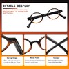 JOSCHOO 5 Pack Retro Round Reading Glasses Mini Small Comfortable