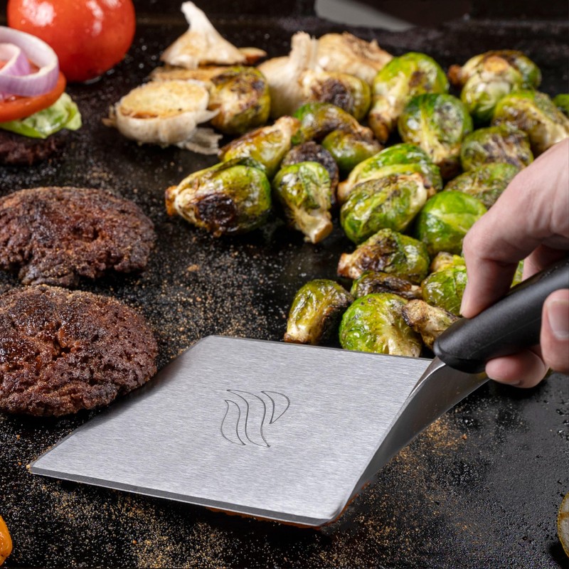 BLACKSTONE Hamburger Griddle Spatula – Stainless Steel Metal Flipper for