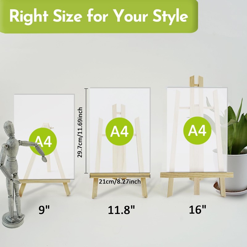 CONDA 8 Pack 16" Tabletop Display Easel, Portable A-Frame Tripod