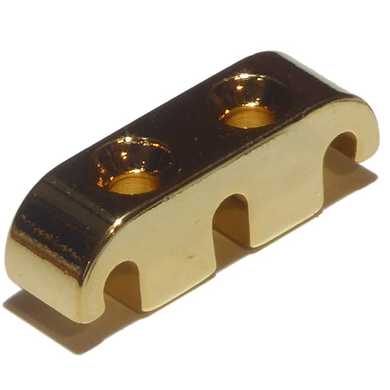 Bass guitar string tree retainer in gold