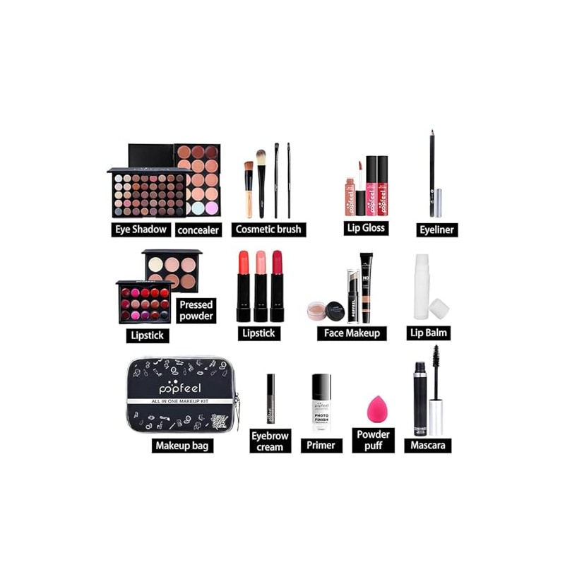 Kit Maquillaje Mujer Set Cosmético Completo Todo Uno Paquete Inicio