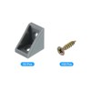 sourcing map 50Pcs 90 Degree Plastic Corner Braces, 20x15x20mm Nylon