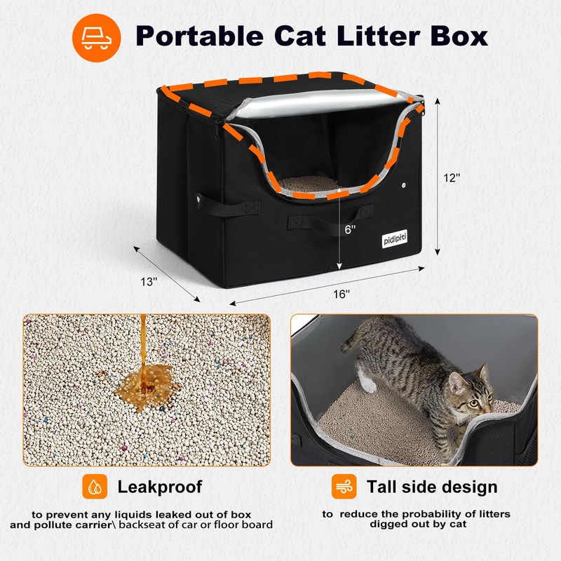pidipiti 25''(L) x 17''(W) x 17''(H) Extra-Large Expandable cat Carrier
