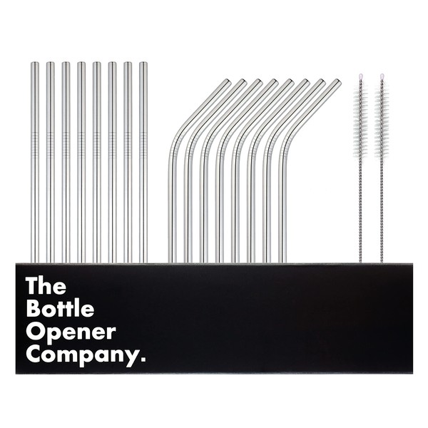 Stainless Steel Straws, 16 Metal Straws in a Set with
