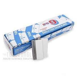 Single Edge Industrial Razor Blades 100 Pack with Mini Scraper