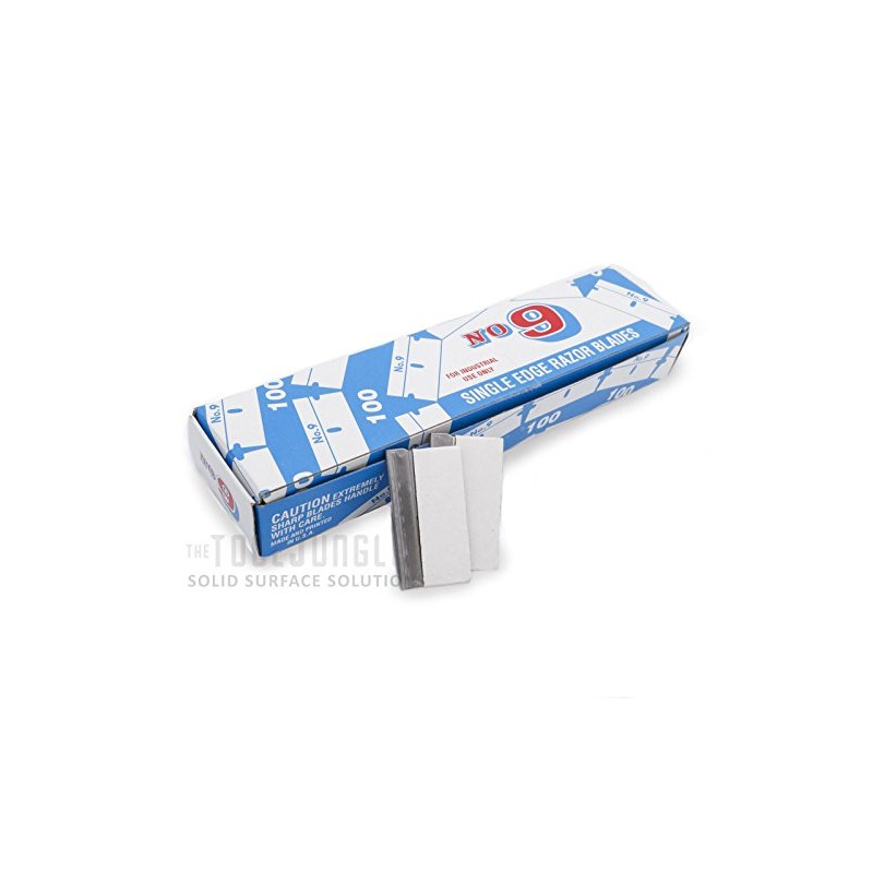 Single Edge Industrial Razor Blades 100 Pack with Mini Scraper