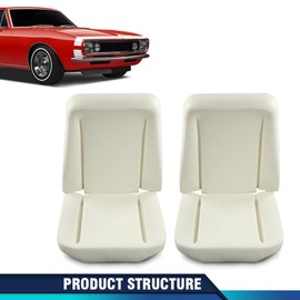 PIT66 Bucket Seat Foam Bun Cushion Compatible With Cutlass 1966-1967/ Chevelle El Camino Buick Skylark GTO/Tempest 1966-1970/ Impala Pontiac Full Size 1966-1969/ Nova 1968-1971 MF102