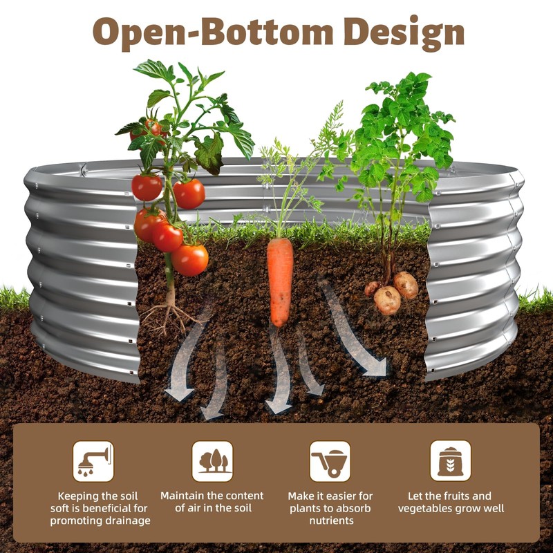 Camp Fire Ring Pit, Large Round Galvanized Steel Fire Pit,