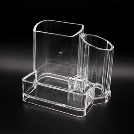 Abcsea 1 Piece Long Elegant Desk Pen Holder, Acrylic Transparent Pen Holder, Transparent Makeup Organiser, Cosmetic Organiser
