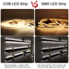3mm COB Strip Light, DC 12V Natural White 16.4ft Flexible