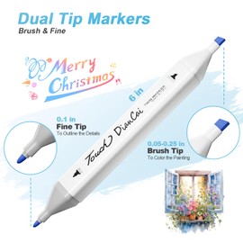 DTXDTech 120 Colors Alcohol Markers,Dual Tip Coloring Markers for Artists,Art Marker Set Drawing Colorful Gift for Painting