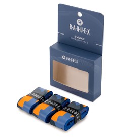 Raquex Evoke Camo Overgrip - Tennis Racket Grip Tape - Racket Non-Slip Band Overgrip for Tennis Rackets, Badminton and Squash - Pack of 3 - Lightweight Camouflage Pattern