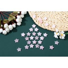 QINJIEJIE Set of 20 Star Crystal Citrine Crystal Gemstones Stars Healing Stones Natural Stones Healing Crystals Lucky Stones Crystals Stone for Meditation and Decorations