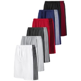 Resinta 6 Pack Youth Boys' Athletic Shorts Boys Basketball Shorts with Pockets Quick Dry Active Running Shorts