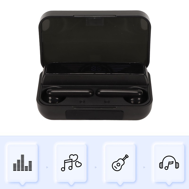 Wireless Bluetooth Earbuds LED Digital Display Stereo Fast Charging Earbuds