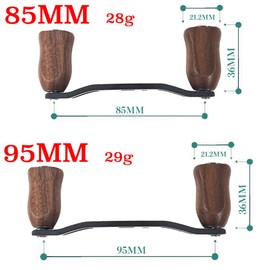 VISPREA Reel Carbon Parts Bait Reel Handle 3.7 inches (95 mm) Crank Carbon Shimano Daiwa Abu Garcia Custom Parts Replacement YU218, 95MM