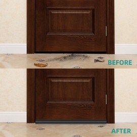 Suptikes 2 Pack Door Draft Stopper，Door Sweep for Exterior & Interior Doors,Door Bottom Seal Dust and Noise Insulation Weather Stripping Draft Guard Insulator, 1.8" W x 37" L,Grey