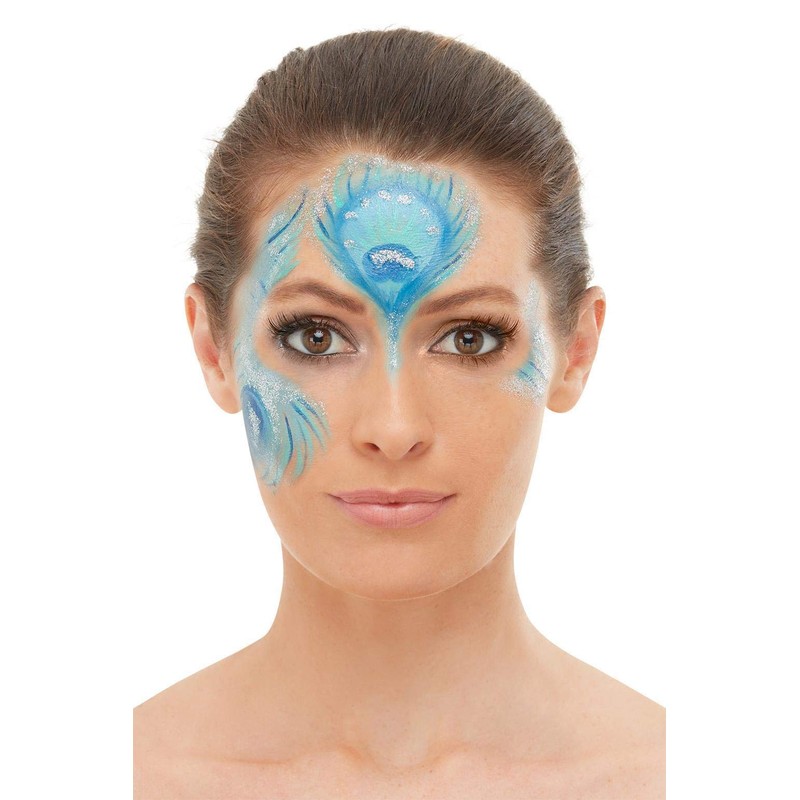 Smiffys Smiffys Make Up FX, Peacock Aqua Set, Face Paints,