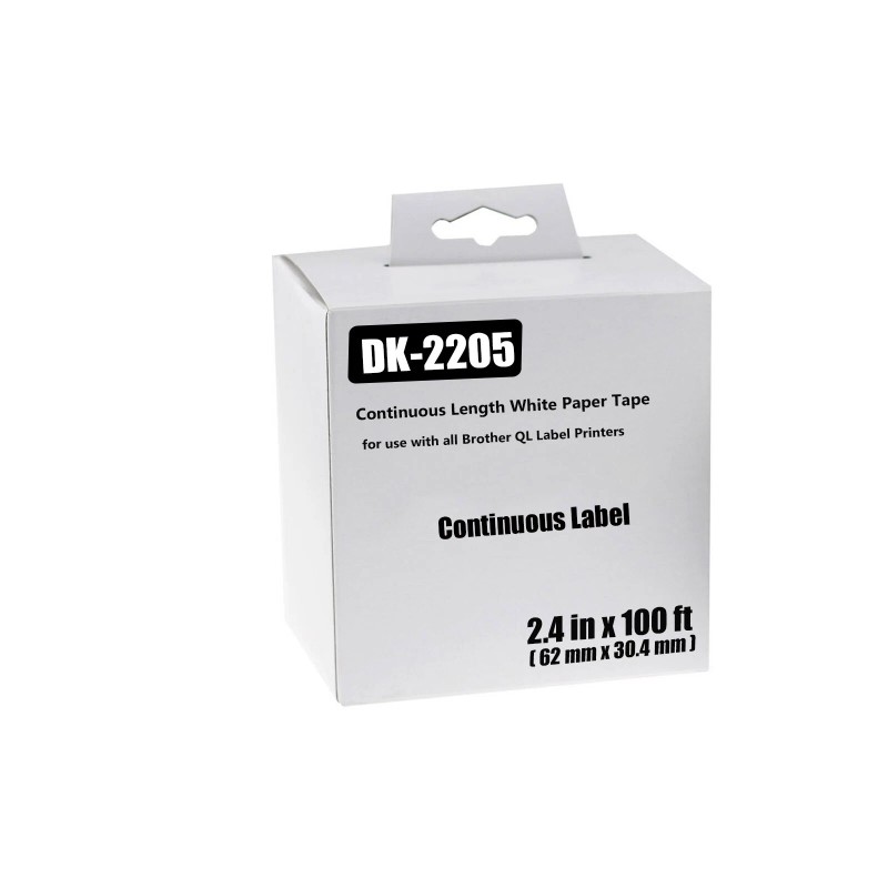 GREENCYCLE 10Rolls 62mmx30.4m Continuous Paper Tape DK-2205 For Brother QL