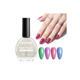 OpenLive 16.5ml Glitter Nail Polish, Shine Glitter Quick Dry, Natural Lustrous Enamel, Match Any Color for DIY Manicure & Pedicure