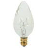 Satco S3360 120V Candelabra Base 15-Watt F10 Flame Bulb, Clear
