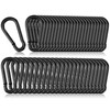 50 Pack 2" Heavy Duty Carabiner Clips, M5 Black Galvanized