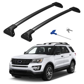 HmmtyRack Roof Rack Cross Bars 300lbs Compatible with Ford Explorer 2016 2017 2018 2019 Limited/XLT/Sport/Platinum Heavy Duty Aluminum Lockable Roof Rails Crossbars Rooftop Cargo Carrier Luggage