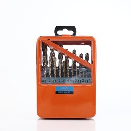 19pcs 3/64-25/64 Inch Cobalt Drill Bits, M35- HSS High Speed Steel for Drill/Driver Stainless Steel Heavy Duty Twist Steel Drill Bits