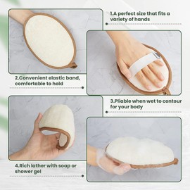 Natural Loofah Sponge for Exfoliating Body Scrub – Suitable for Men & Women
