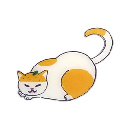 Cat Riders Coaster Acrylic Cat Cute Hanging Animal Kitchen Office (Mikan Orange)