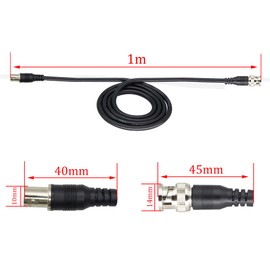 HCFeng BNC Cable BNC Male to Female HD Video Cable Camera Q9 Surveillance Video Cable 1080P Ultra-Fine SDI Coaxial Cable for Video Security Camera CCTV Systems (1M/3.3ft/Black/ 2 Pack)