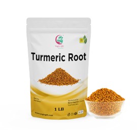 Turmeric root 1 lb | Cut and Sifted Dried Turmeric Pieces | Flavourful Indian Spice | Make Healthy Teas, Smoothies and Lattes | Curcuma longa | 100% Pure and Natural | by Yogi’s Gift®