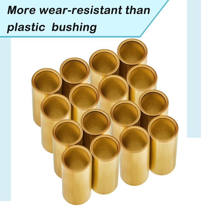 Dunzy 16 Pcs Trailer Leaf Spring Bushing Kit Brass Shackle