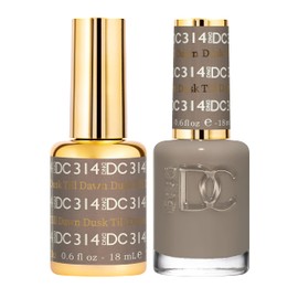 DND Gel Polish Set - 1 each of Gray Gel Polish and Gray Nail Polish, 314 Dusk Till Dawn, 0.5 Fl Oz
