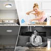 Yexati Ceiling Light Wood,Dimmable Ceiling 3000K-6000K,Remote Controlled Led Ceiling Light,24W