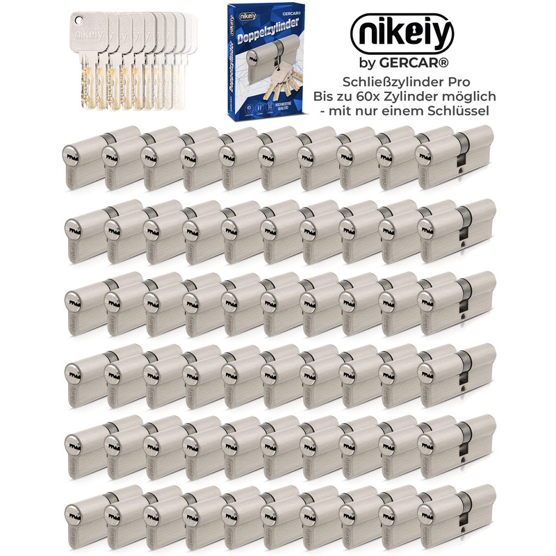 GERCAR Pro Keyed Alike 2x Lock Cylinder 45/50 Set 2